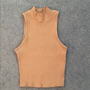 Mock turtleneck crop top